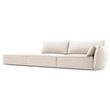 Mazzini Sofas Bež žametna sedežna garnitura desni kot 264 cm Vanda – | Shoptok.si