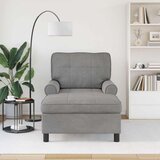  Ležaljka s jastukom Svijetlo siva 91 x 157 x 91 cm Baršun | shoptok.hr