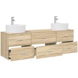  Set ormarića za kupaonicu 3 kom. Hrast sonoma Smeđa 62,5 x 44,5 x 50 cm | Shoptok.si