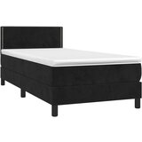  Box spring postelja z vzmetnico LED črna 90x190 cm žamet, (20726983) | Shoptok.si