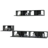  5-dijelni set TV ormarića crni od konstruiranog drva | shoptok.hr