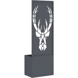 vidaXL Vrtni Sadič s Dekorativnom Pločom Antracit 50 x 140 cm | shoptok.hr