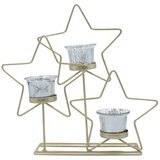 Molarem Home Metalni svijećnjak zlatne zvjezdice - 29 cm | shoptok.hr