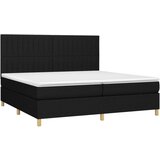 Krevet s oprugama i madracem crni 200x200 cm od tkanine | shoptok.hr