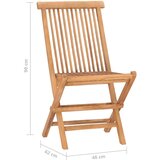  Zložljiva jedilna garnitura 3-delna z blazinami trdna tikovina, (20973284) | Shoptok.si