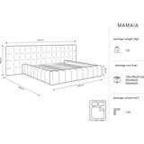 Micadoni Home Temno modra oblazinjena zakonska postelja s prostorom za shranjevanje z letvenim dnom 200x200 cm Mamaia – | Shoptok.si