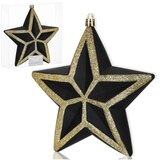  Božićni ukras zvijezda 15 cm zlatna, crna | shoptok.hr