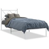  Metalni okvir krevet bez madraca s uzglavljem bijeli 75x190 cm | shoptok.hr