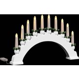 vidaXL Božični svečnik s 10 LED svečami 3 pcs Bela 47 x 5 x 29 cm | Shoptok.si