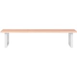  Zidna polica za umivaonik od čelika i masivne hrastovine Smeđa 100 x 50 x 2 cm | shoptok.hr