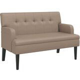  Klupa s naslonom boja cappuccina 112x65 5x75 cm od umjetne kože | shoptok.hr