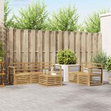  Set vanjskih sofa 6 kom. Bijela Čvrsto drvo akacije | shoptok.hr