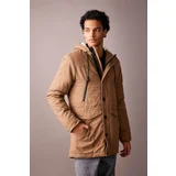 Defacto Slim Fit Hooded Plush Lining Jacket