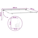  Ručno sklopiva tenda Svijetlo siva i bijela. 4 × 3,5 m | shoptok.hr