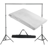  Podporni sistem za ozadje 300 x 300 cm bele barve | Shoptok.si