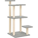vidaXL Grebalica za mačke s platformama svjetlosiva 98 5 cm | shoptok.hr