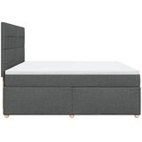  Krevet s oprugama i madracem tamnosivi 200 x 200 cm od tkanine | shoptok.hr