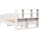 vidaXL Krevet s regalom z knjige bez madraca bijeli 140x190cm borovina | shoptok.hr