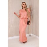 Kesi Women's viscose dress with pockets - dark apricot | shoptok.hr