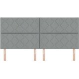  LED glava kreveta Svijetlo siva 200 cm tkanina | Eponuda.com
