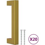 Ručke za ormarić 20 kom zlatne 96 mm od nehrđajućeg čelika | shoptok.hr