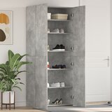 vidaXL kabinet za cipele Beton sivi Konstruirano drvo Kabinet za cipele u
