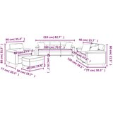 vidaXL 4-dijelni set sofa s jastucima krem od mikrovlakana | shoptok.hr