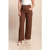 Fenzy Hlače Z Visokim Pasom, Rjave | Shoptok.si