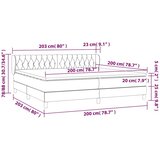  Krevet s oprugama i madracem svjetlosivi 200 x 200cm od tkanine | shoptok.hr