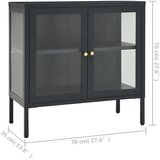  Komoda antracit 70 x 35 x 70 cm od čelika i stakla | shoptok.hr