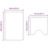  Set prostirki za kupatilo s protukliznom podlogom 2 pcs PP | shoptok.hr