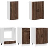  Kuhinjska jedinica LUCCA 5 pcs Smeđi hrast Konstruirano drvo | shoptok.hr