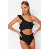 Trendyol Black Ruffle Detailed One Shoulder Swimsuit | ePonuda.com