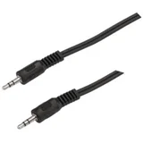 Utičnica Audio Priključni kabel [1x 3,5 mm banana utikač - 1x 3,5 mm banana utikač] 2.5 m Crna