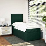 Box spring krevet s madracem tamnozeleni 90x190 cm baršunasti | shoptok.hr