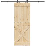  Klizna vrata NARVIK Prirodna i crna 85 x 210 cm (213,5 cm) | shoptok.hr