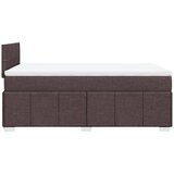  Krevet box spring s madracem tamnosmeđi 120 x 190 cm od tkanine | shoptok.hr