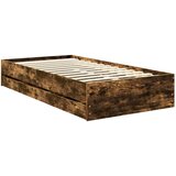  Okvir za krevet s ladicama Dimljeni hrast 90 x 190 cm | shoptok.hr