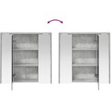  Kupaonski ormar s ogledalom Betonski sivi 63,5 x 16 x 62,5 cm Slike