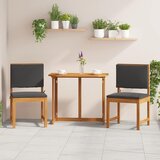  Vrtna stolica s jastukom 2 pcs Smeđa Čvrsto drvo akacije | shoptok.hr