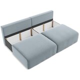 Makamii Plava baršunasti sklopiva/s prostorom za odlaganje sofa 216 cm Kalena – | shoptok.hr