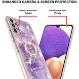 INORCO Za Samsung Galaxy A53 5G YB IMD Series-10 Marmorni vzorec, mehka torbica za telefon TPU IMD Galvaniziran obroč, pokrov na stojalu, (22035224) | Shoptok.si