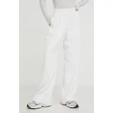 Abercrombie & Fitch Lanene hlače bela barva