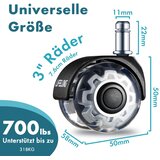 LIFELONG Gumirana Nadomestna Kolesa za Pisarniški Stol 11 × 22 mm | Shoptok.si