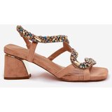 ARTIKER Womens Heeled Sandals With Crystals | Shoptok.si