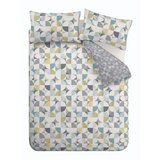 Catherine Lansfield Siva podaljšana posteljnina za zakonsko posteljo 230x220 cm Retro Circles – | Shoptok.si