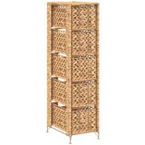 vidaXL Shranjevalna enota s 5 košarami 25,5x37x100 cm vodna hijacinta | Shoptok.si