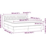  Box spring postelja z vzmetnico temno rjava 180x200 cm blago, (20893267) | Shoptok.si