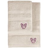 Foutastic Hope - Beige Beige Hand Towel & Bath Towel Set (2 Pieces) Cene
