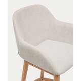Kave Home Bež oblazinjen barski stol z nasloni za roke (višina sedeža 66 cm) Konna – | Shoptok.si